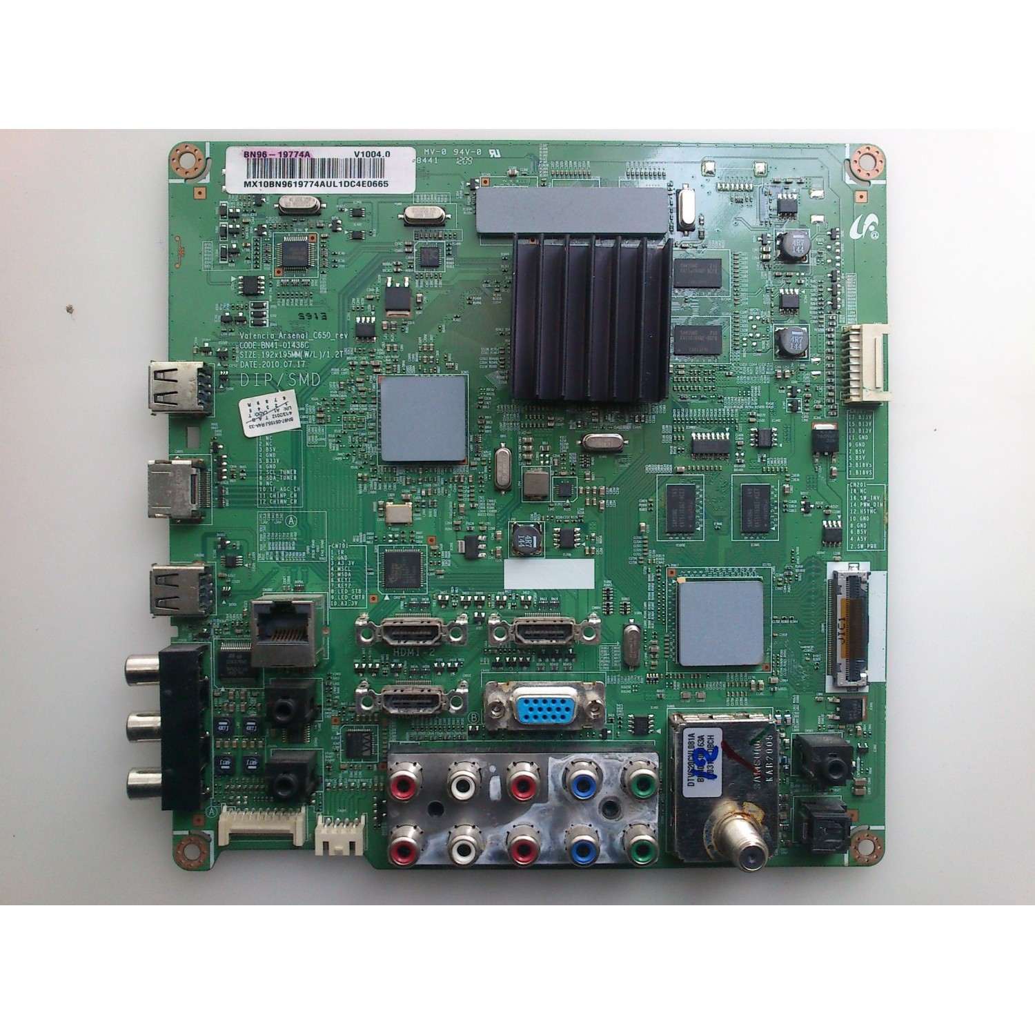 MAIN PARA TV SAMSUNG ORIGINAL / NUMERO DE PARTE BN96-19774A / BN97-05155J / BN41-01436C / BN9619774A / PARTE SUSTITUTA BN94-04228A / BN96-19438A / PANEL V400H1-LHA REV.C1 / MODELO LN40D630M3FXZA / LN40D630M3FXZA SN02